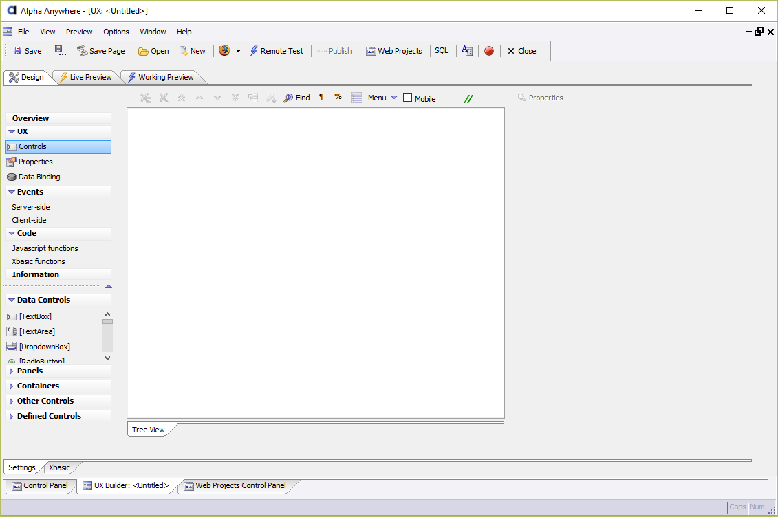 Md Uxrep New Controls Pane